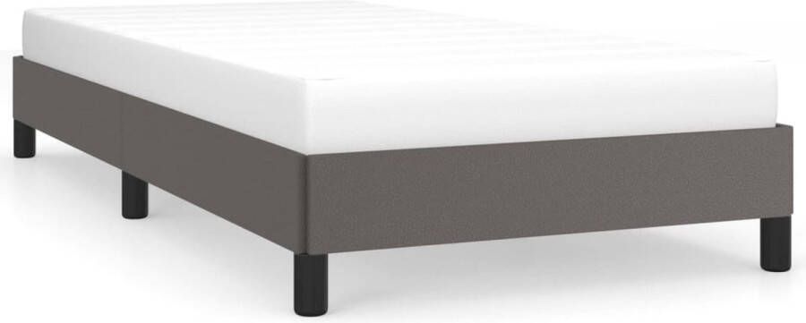 VidaXL -Bedframe-kunstleer-grijs-100x200-cm - Foto 2