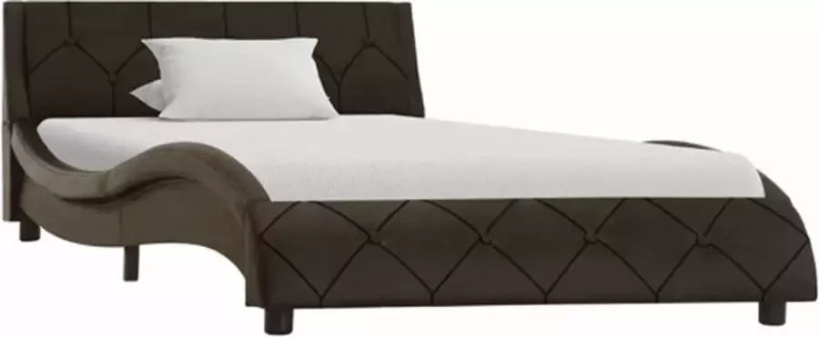 VidaXL -Bedframe-kunstleer-grijs-100x200-cm