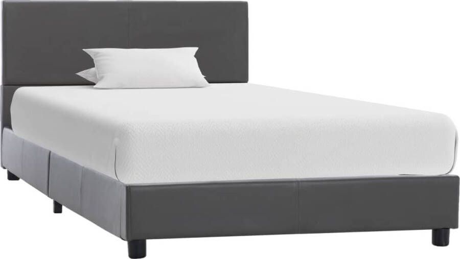 VidaXL -Bedframe-kunstleer-grijs-100x200-cm