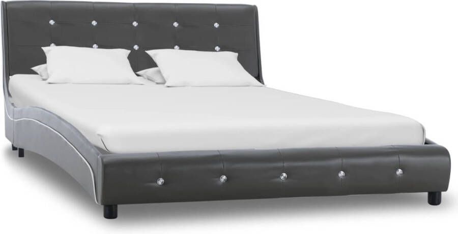 VidaXL -Bedframe-kunstleer-grijs-120x200-cm