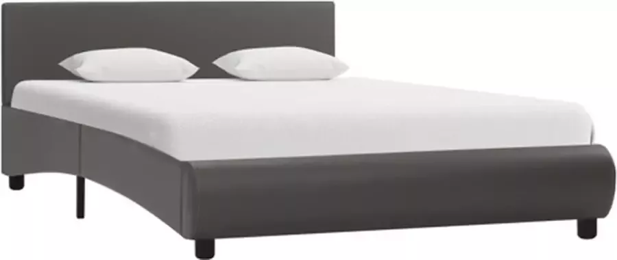 VidaXL -Bedframe-kunstleer-grijs-140x200-cm