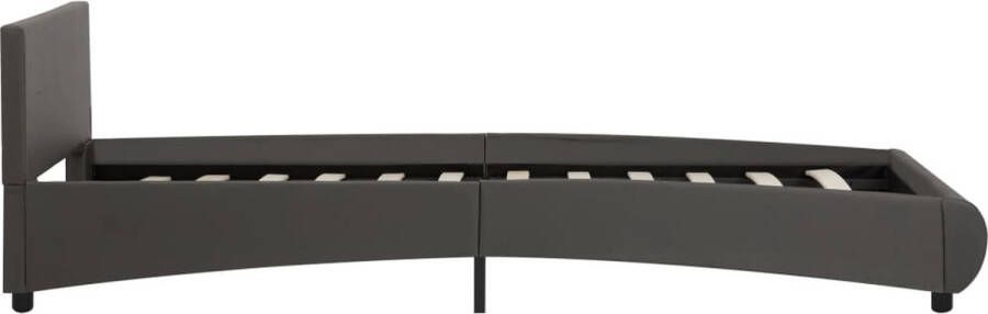 VidaXL Boxspringbedframe kunstleer grijs 90x200 cm - Foto 6