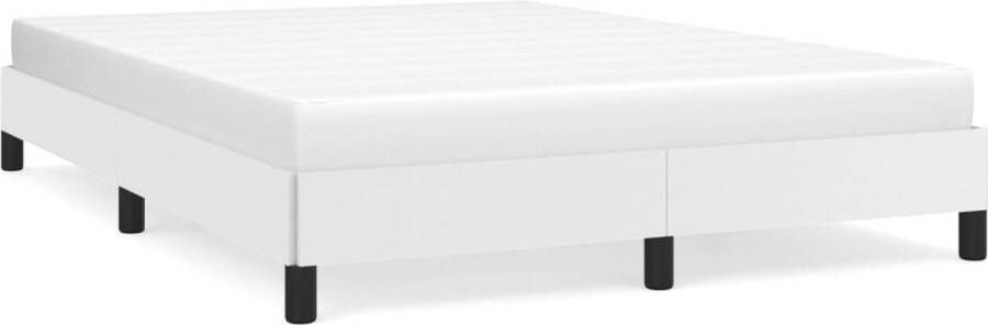 VidaXL -Bedframe-kunstleer-wit-140x190-cm - Foto 2