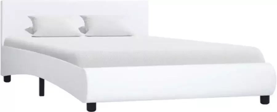 VidaXL -Bedframe-kunstleer-wit-140x200-cm - Foto 2