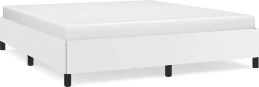 VidaXL -Bedframe-kunstleer-wit-160x200-cm - Foto 5