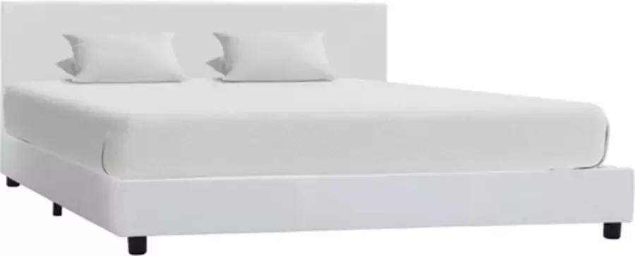 VidaXL Bedframe kunstleer wit 160x200 cm
