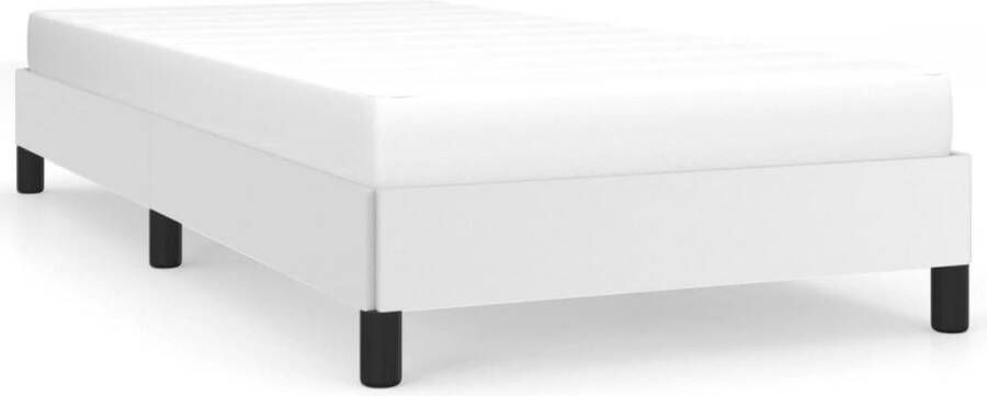 VidaXL -Bedframe-kunstleer-wit-90x190-cm