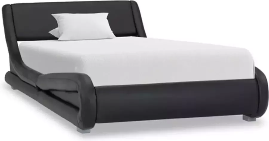 VidaXL Bedframe kunstleer zwart 100x200 cm - Foto 2