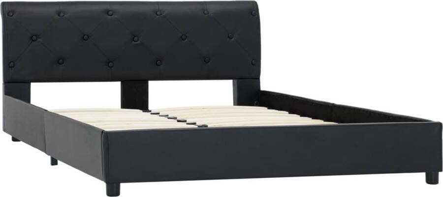 VidaXL -Bedframe-kunstleer-zwart-120x200-cm - Foto 4