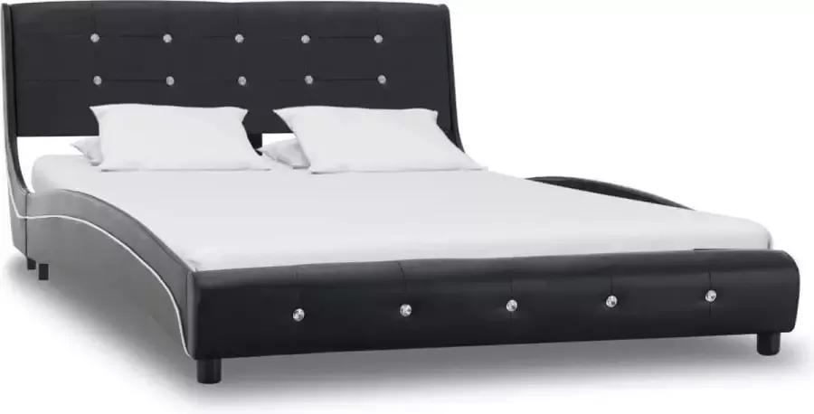 VidaXL -Bedframe-kunstleer-zwart-120x200-cm