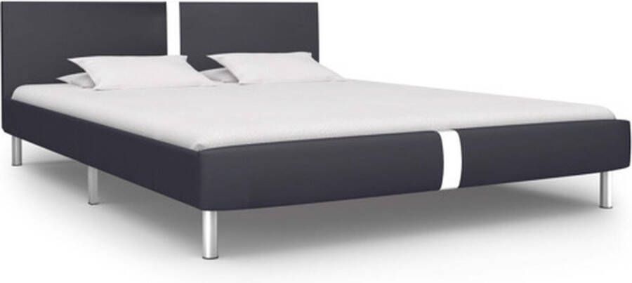 VidaXL -Bedframe-kunstleer-zwart-140x200-cm - Foto 4
