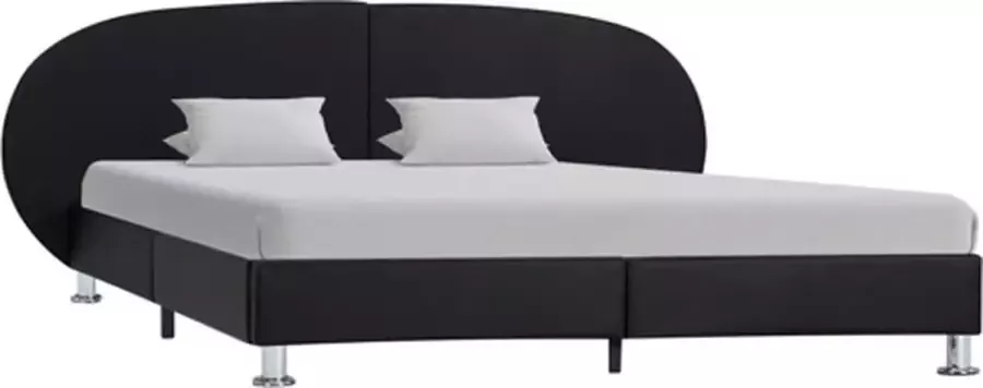 VidaXL Bedframe kunstleer zwart 140x200 cm