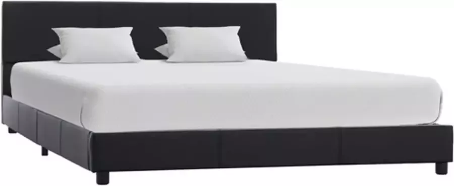 VIDAXL Bedframe kunstleer zwart 140x200 cm