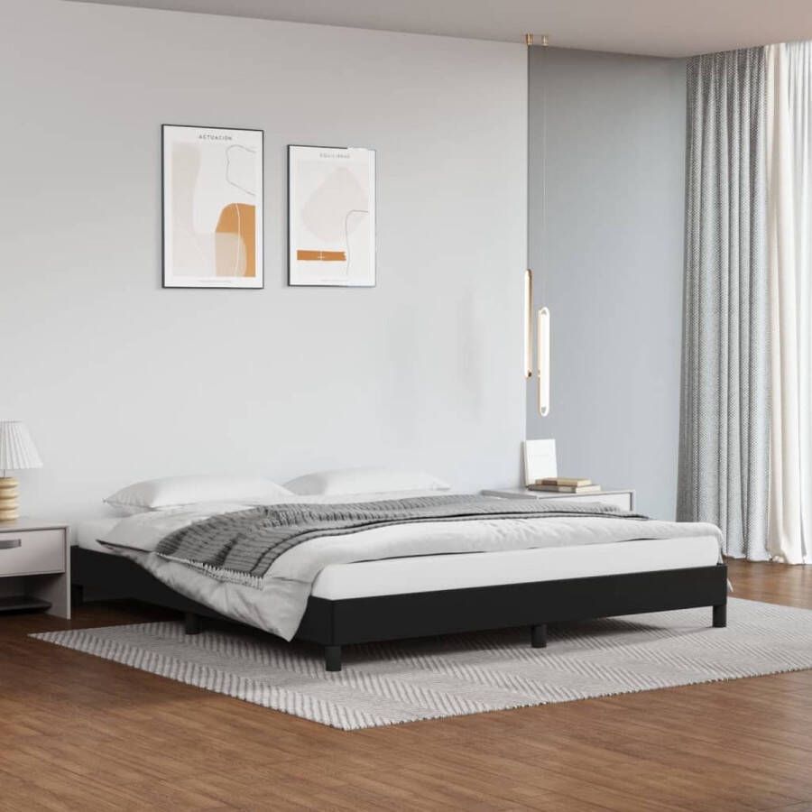 VidaXL -Bedframe-kunstleer-zwart-180x200-cm - Foto 2