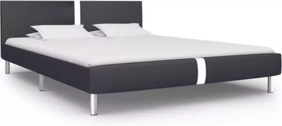 VIDAXL Bedframe kunstleer zwart 180x200 cm - Foto 1