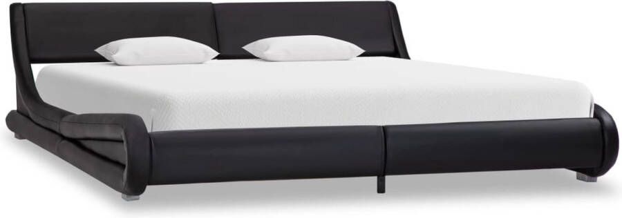 VIDAXL Bedframe kunstleer zwart 180x200 cm - Foto 1