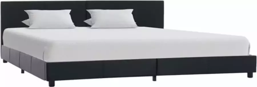 VIDAXL Bedframe kunstleer zwart 180x200 cm - Foto 1