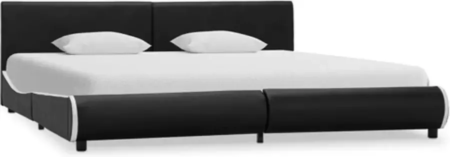 VidaXL -Bedframe-kunstleer-zwart-180x200-cm