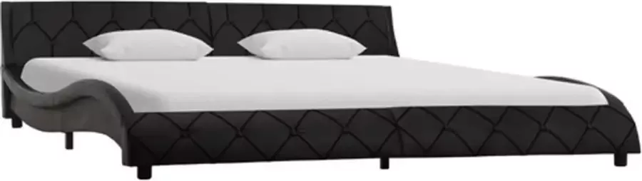 VIDAXL Bedframe kunstleer zwart 180x200 cm - Foto 1