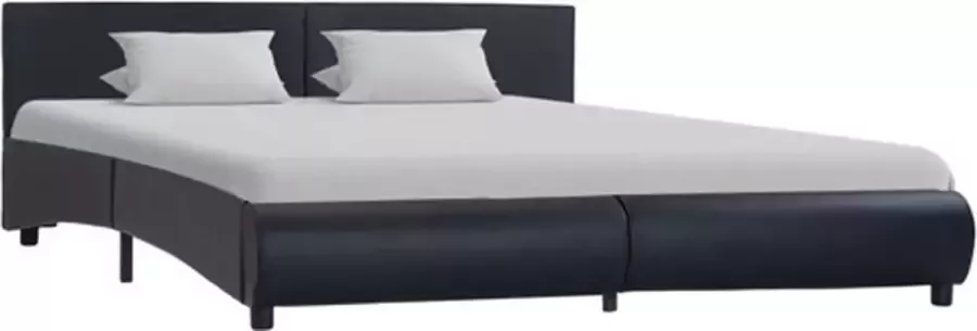 VidaXL -Bedframe-kunstleer-zwart-180x200-cm