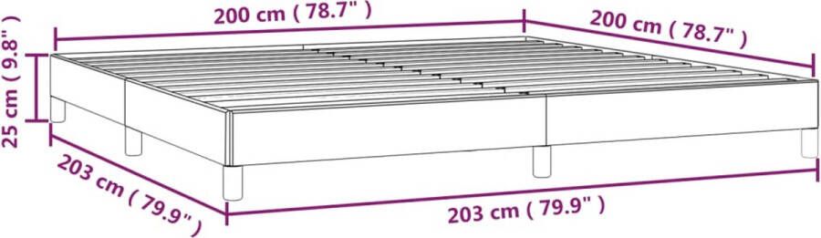 VidaXL -Bedframe-kunstleer-zwart-200x200-cm