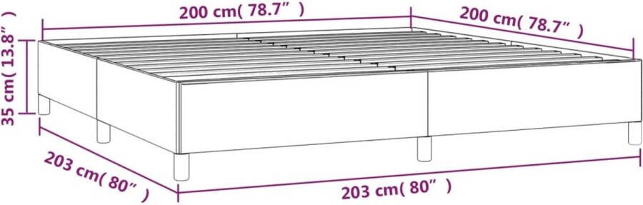 VidaXL -Bedframe-kunstleer-zwart-200x200-cm