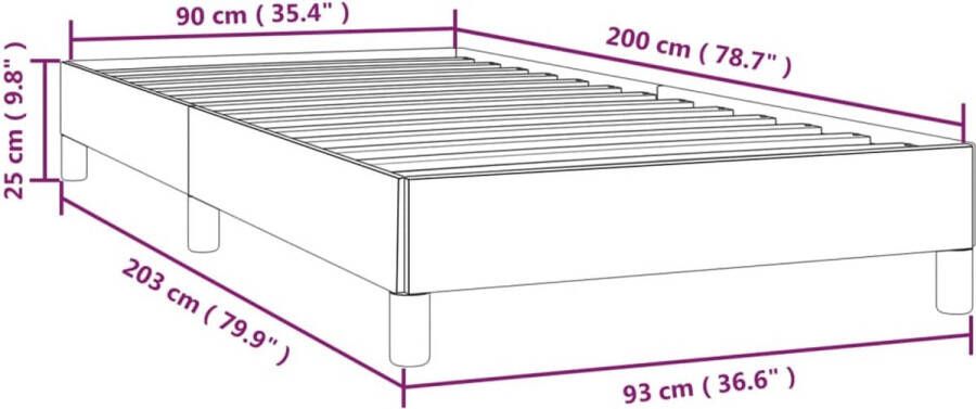 VidaXL -Bedframe-kunstleer-zwart-90x200-cm - Foto 2