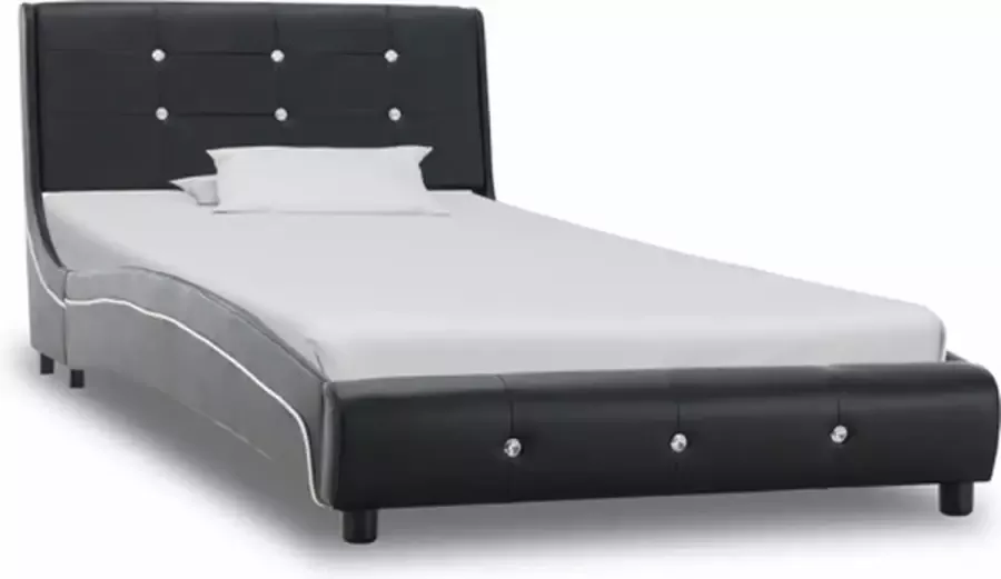 VidaXL -Bedframe-kunstleer-zwart-90x200-cm