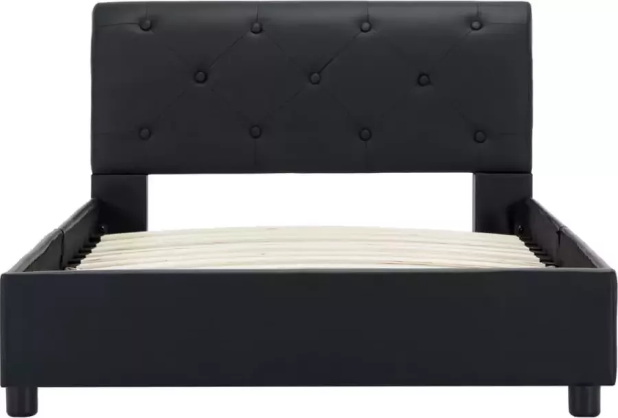 VidaXL -Bedframe-kunstleer-zwart-90x200-cm