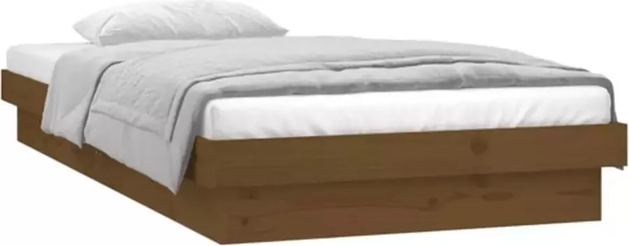 VidaXL -Bedframe-LED-hout-honingbruin-75x190-cm-2FT6-Small-Single - Foto 5