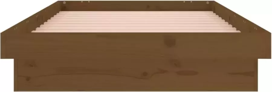 VidaXL Bedframe LED hout honingbruin 75x190 cm 2FT6 Small Single