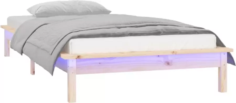VidaXL -Bedframe-LED-massief-hout-100x200-cm - Foto 3