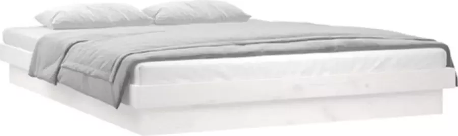 Vida XL Bedframe LED massief hout wit 140x190 cm SKU: V820018 - Foto 5