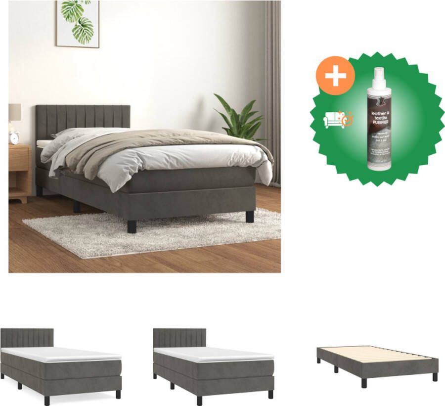 VidaXL Bedframe LED massief hout zwart 120x190 cm 4FT Small Double Bedframe Bedframes Slaapkamermeubel Bedbasis