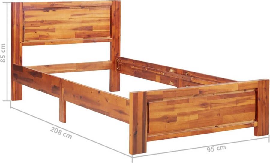 VidaXL -Bedframe-massief-acaciahout-90x200-cm - Foto 2