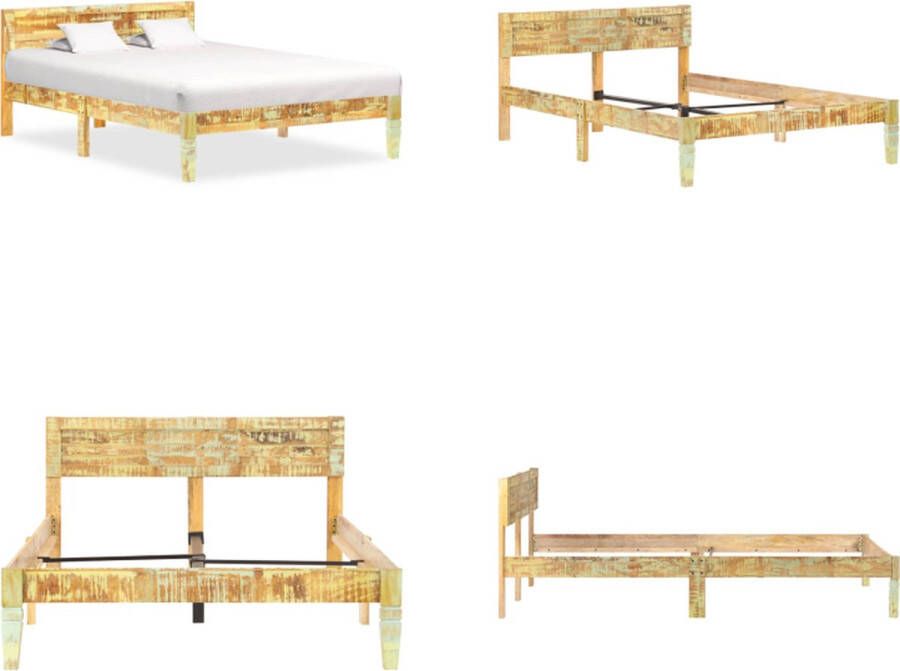 VidaXL Bedframe massief gerecycled hout 120x200 cm Bedframe Bed Frame Bed Frames