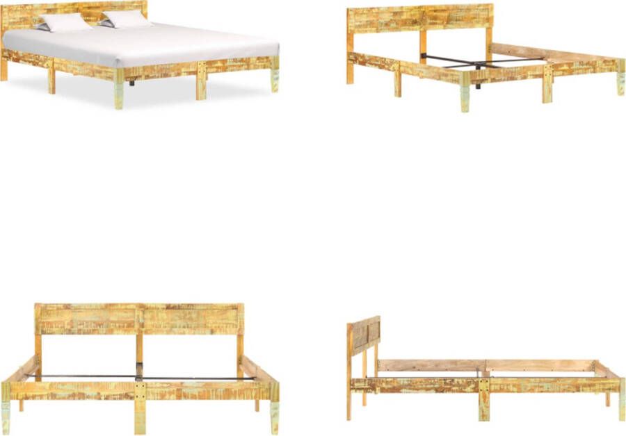 VidaXL Bedframe massief gerecycled hout 180x200 cm Bedframe Bed Frame Bed Frames