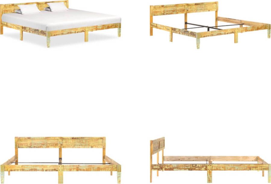 VidaXL Boxspringbed Comfort Bed 203 x 203 x 118 128 cm Fluwelen Materiaal Bed Inclusief Reiniger