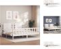 VidaXL Bedframe Massief Grenen Hout Wit 205.5 x 185.5 x 100 cm (L x B x H) Geschikt voor matras 180 x 200 cm Montage vereist Bed - Thumbnail 1