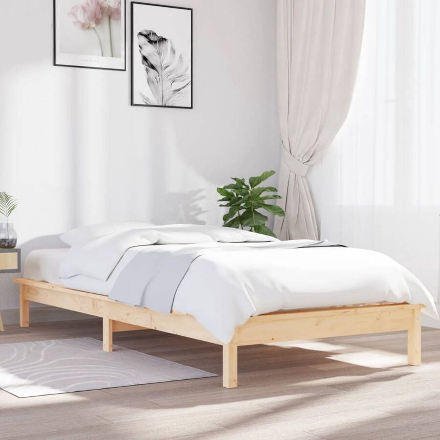 VidaXL -Bedframe-massief-grenenhout-100x200-cm