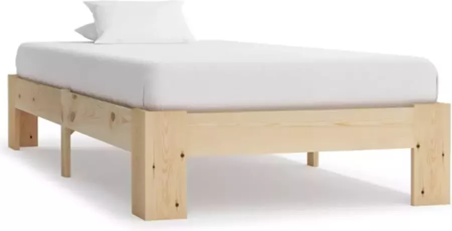 VidaXL Bedframe massief grenenhout 100x200 cm