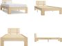 VidaXL Bedframe massief grenenhout 100x200 cm Bedframe Bed Frame Bed Frames - Thumbnail 2