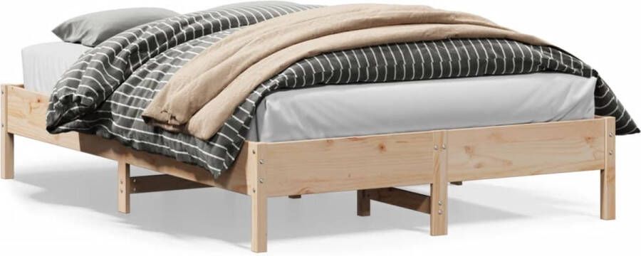 VIDAXL Bedframe zonder matras massief grenenhout 120x200 cm - Foto 2