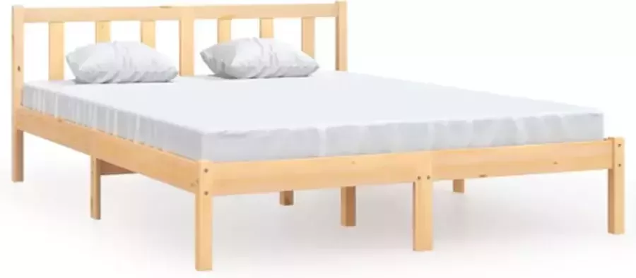 VidaXL Bedframe massief grenenhout 135x190 cm 4FT6 Double - Foto 3