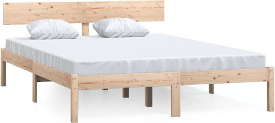 VidaXL Bedframe massief grenenhout 135x190 cm 4FT6 Double - Foto 6