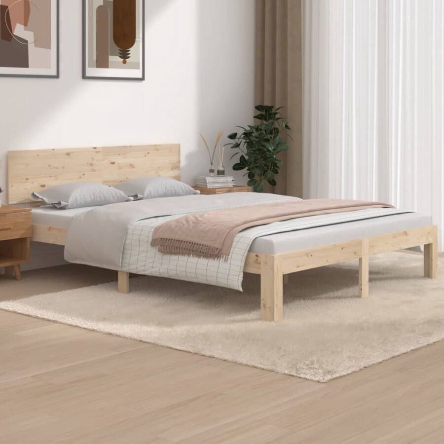 VidaXL -Bedframe-massief-grenenhout-140x190-cm - Foto 2