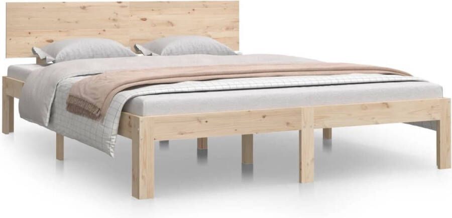 VidaXL -Bedframe-massief-grenenhout-140x190-cm