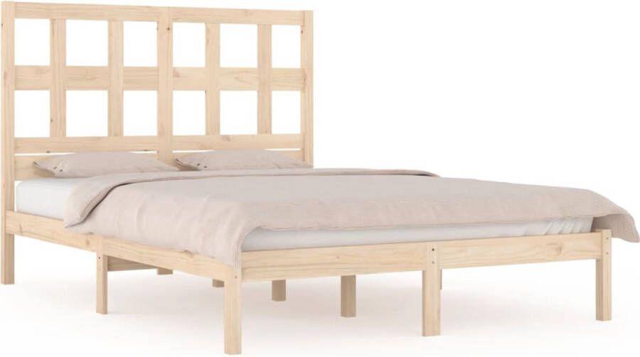 VidaXL -Bedframe-massief-grenenhout-140x190-cm