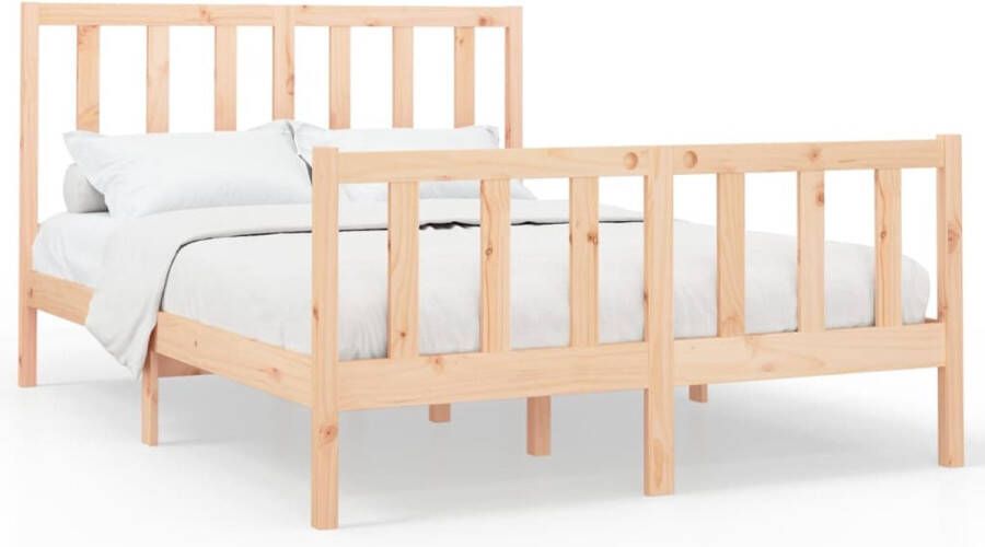 VidaXL -Bedframe-massief-grenenhout-140x190-cm