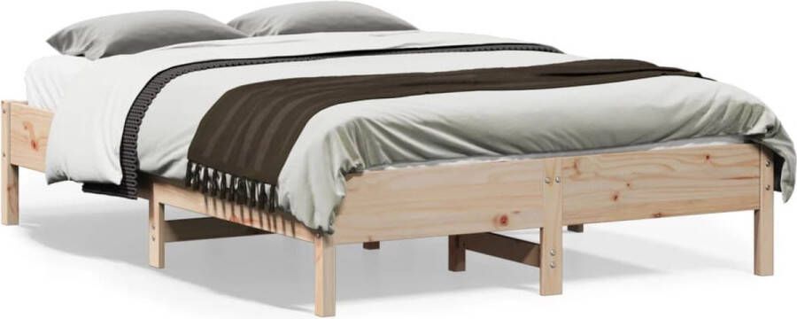 VIDAXL Bedframe zonder matras massief grenenhout 140x190 cm - Foto 2